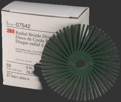 3M Scotch-Brite Radial Bristle Disc 3" x 3/8" 50 Grit – 10/Carton