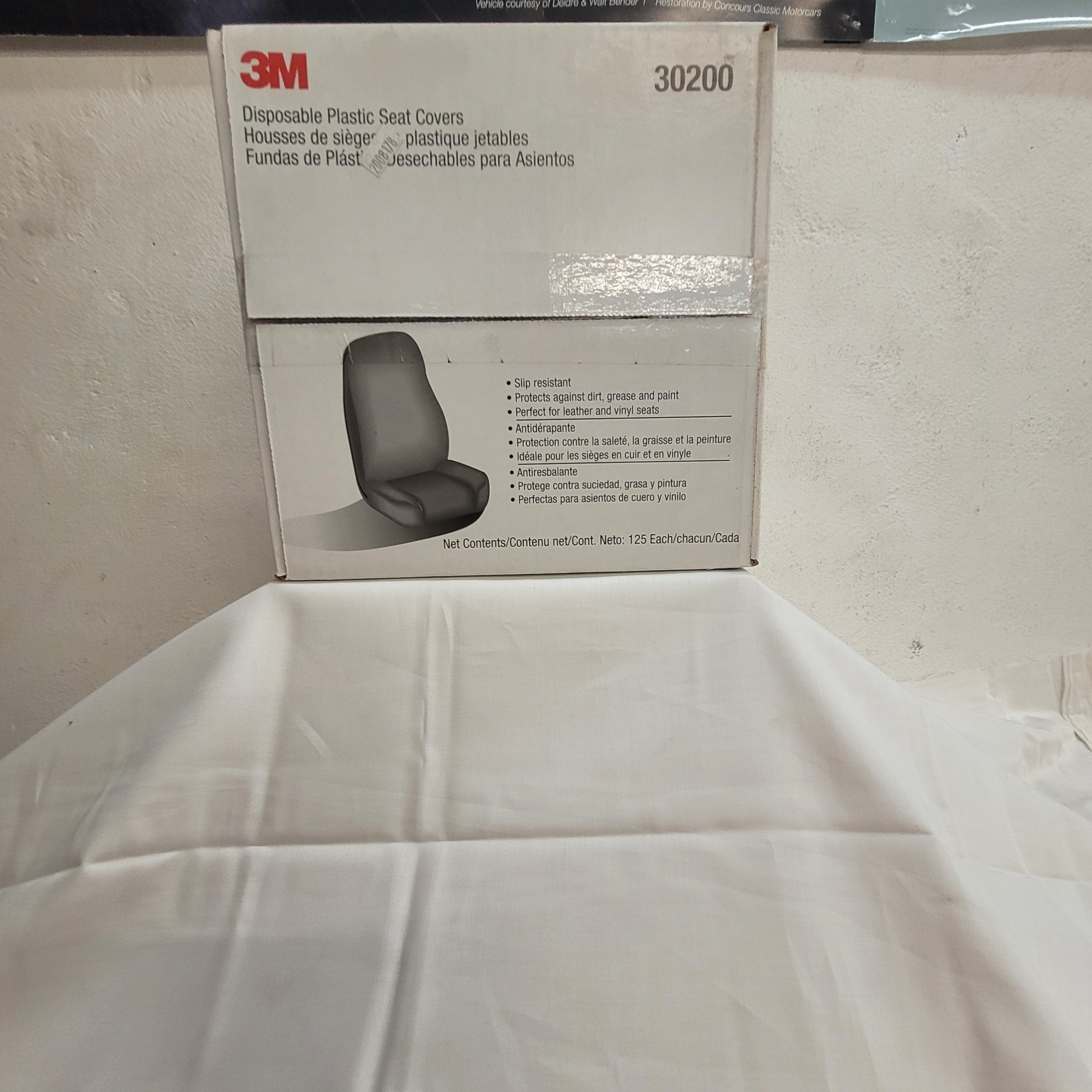 Disposable plastic seat covers 125 per box