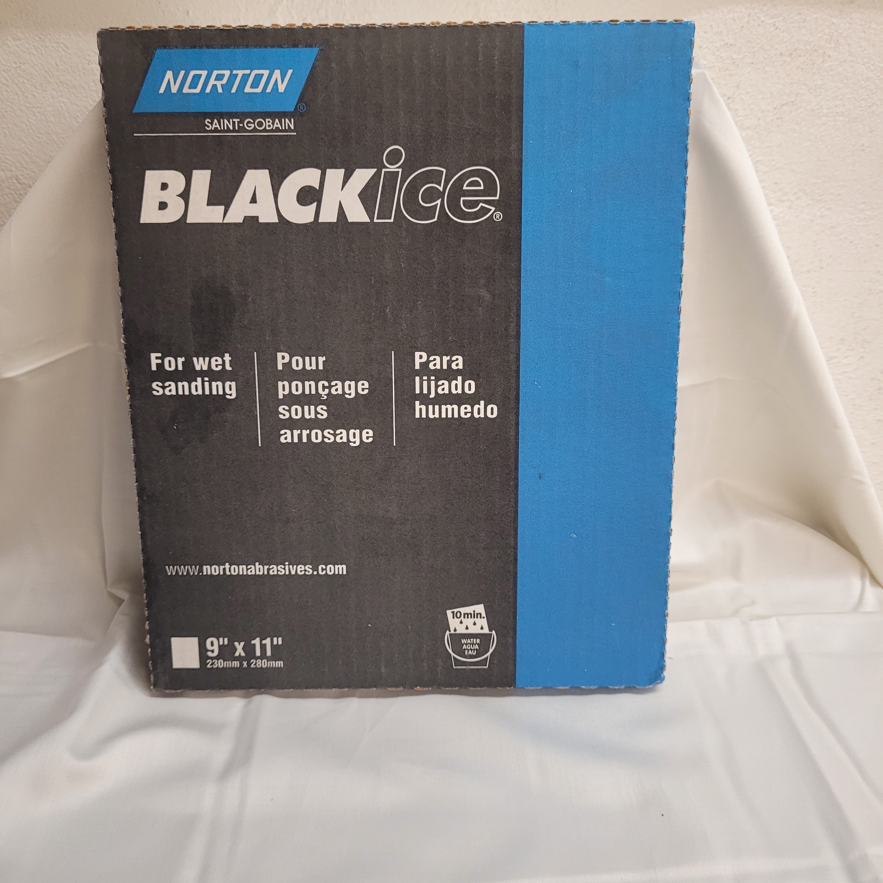 Norton 39383 Black Ice Waterproof Sanding Paper Sheets, Grit P600